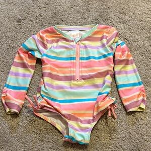 Cat & Jack Multicolor Striped Kids Rashguard